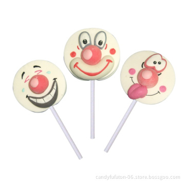 Funny Clown marshmallow mallowpop lollipop candy